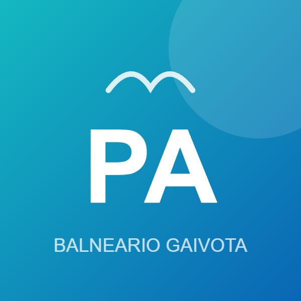 Logotipo da empresa Pet Shop Patas & Areia em Balneário Gaivota