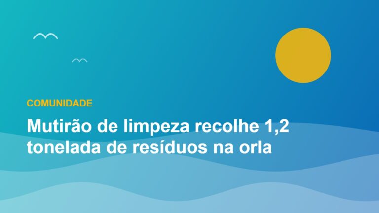 Imagem da notícia: Mutirão de limpeza recolhe 1,2 tonelada de resíduos na orla